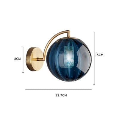 SkandiShop Modern Led Wall Lamp Nordic Glass Ball
